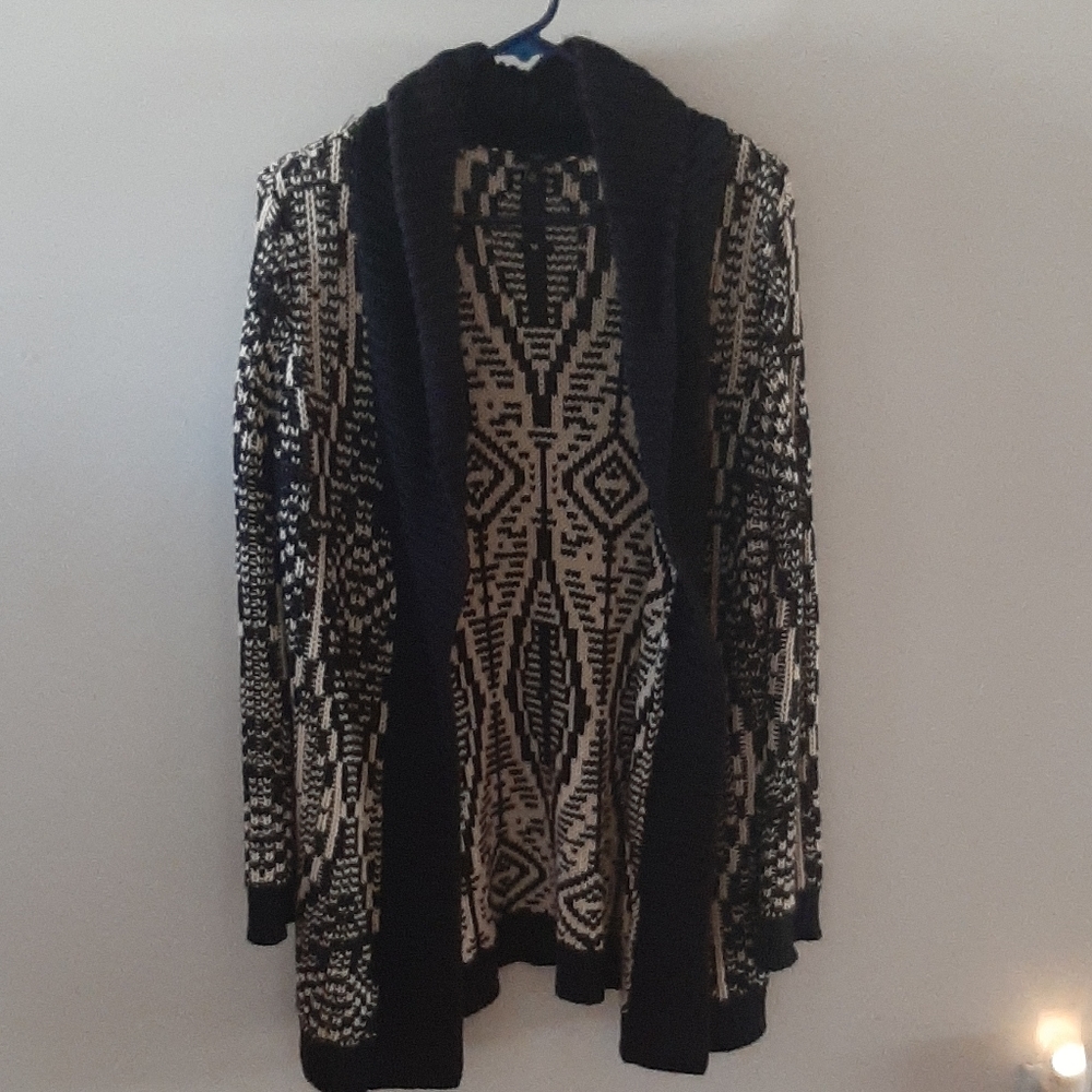 Talbots S Black and White Sweater